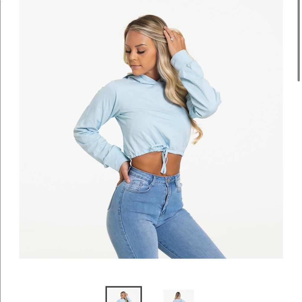 XS Baby Blue Two Way Hoodie Sold out